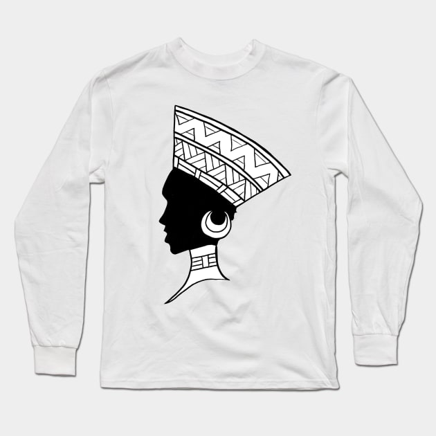 African Headdress Long Sleeve T-Shirt by AfrAsian-Mafia